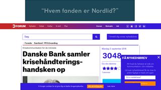 
                            7. Kommunikationsforum | Danske Banks omdømme har fået det ene hak ...