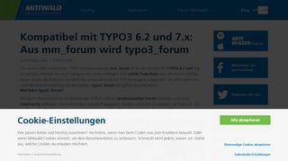 
                            9. Kompatibel mit TYPO3 6.2/7.x: typo3_forum - Mittwald