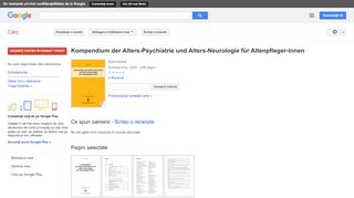 
                            10. Kompendium der Alters-Psychiatrie und Alters-Neurologie für ... - Rezultate Google Books