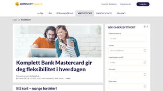 
                            4. Komplett Bank Mastercard | Bonus på alle kjøp! | Kredittkort med 100 ...