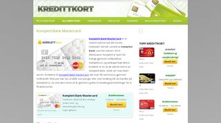 
                            11. Komplett Bank Mastercard - Kredittkort