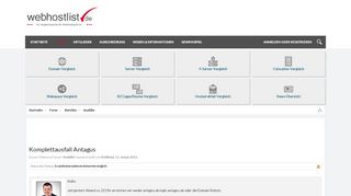 
                            8. Komplettausfall Antagus | Webhosting, Domains, Server & Co. - Das ...