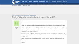 
                            6. Komplette Webseite herunterladen, die nur mit Login sichtbar ist ...