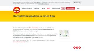 
                            8. Komplettnavigation in einer App - Citybike Wien