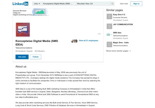 
                            11. Konceptwise Digital Media (SMS IDEA) | LinkedIn