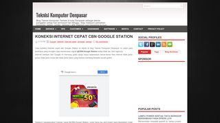 
                            7. KONEKSI INTERNET CEPAT CBN GOOGLE STATION ~ Teknisi ...