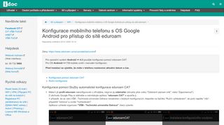
                            5. Konfigurace mobilního telefonu s OS Google Android pro přístup do ...