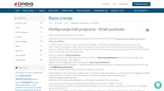 
                            8. Konfiguracija mail programa - Email postavke - Baza znanja ... - Orbis.hr