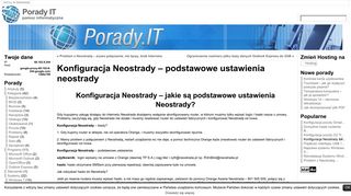 
                            12. Konfiguracja Neostrady - podstawowe ustawienia neostrady - Porady IT