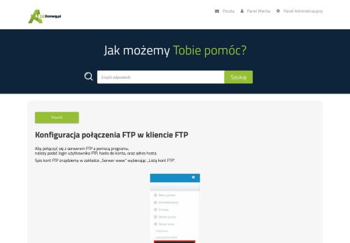 
                            4. Konfiguracja połączenia FTP w kliencie FTP - Pomoc a24.domeny.pl