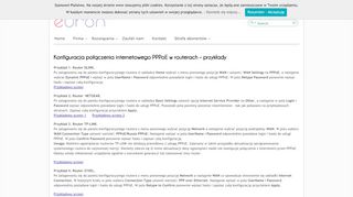 
                            3. Konfiguracja połączenia internetowego PPPoE w routerach - euron