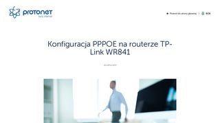 
                            6. Konfiguracja PPPOE na routerze TP-Link WR841 - Protonet. Twój ...