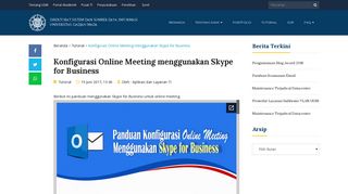 
                            11. Konfigurasi Online Meeting menggunakan Skype for Business ...