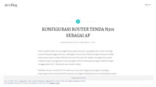 
                            3. KONFIGURASI ROUTER TENDA N301 SEBAGAI AP – Ar's Blog