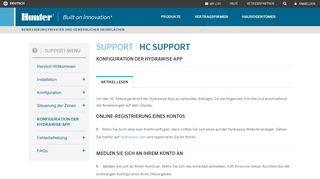 
                            2. KONFIGURATION DER HYDRAWISE APP | Hunter Industries