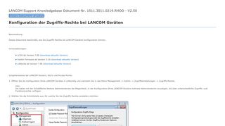 
                            9. Konfiguration der Zugriffs-Rechte bei LANCOM Geräten
