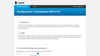 
                            13. Konfiguration: Grandstream GXV-3175 - Sipgate login