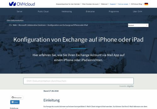 
                            6. Konfiguration von Exchange auf iPhone oder iPad | OVH Dokumentation
