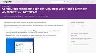 
                            1. Konfigurationsanleitung für den Universal WiFi Range ... - Netgear KB