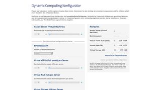 
                            5. Konfigurator - Cloud Computing von Swisscom IT Services