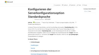 
                            6. Konfigurieren der Serverkonfigurationsoption „Standardsprache ...