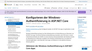 
                            1. Konfigurieren der Windows-Authentifizierung in ASP.NET Core ...