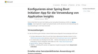 
                            4. Konfigurieren einer Spring Boot Initializer-App für die Verwendung ...