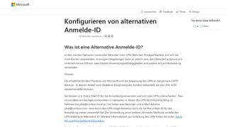 
                            1. Konfigurieren von alternativen Anmelde-ID | Microsoft Docs