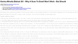 
                            13. Konica Minolta Bizhub 361 - Why A Scan To Email Won't Work - But ...