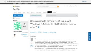 
                            8. Konica minolta bizhub C451 issue with Windows 8.1-Scan to SMB ...