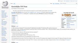 
                            10. Koninklijke TNT Post - Wikipedia