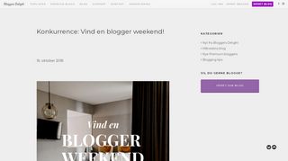 
                            11. Konkurrence: Vind en blogger weekend! | bloggersdelight