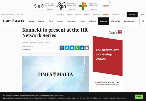 
                            12. Konnekt to present at the HR Network Series - Times of Malta