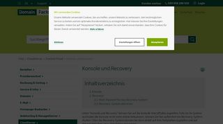 
                            5. Konsole und Recovery - Domainfactory