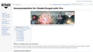 
                            5. Konsolenbefehle für Citadel:Forged with Fire – Nitradopedia