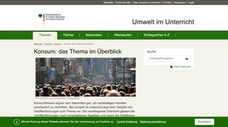 
                            13. Konsum: das Thema im Überblick Umwelt im Unterricht: Materialien ...