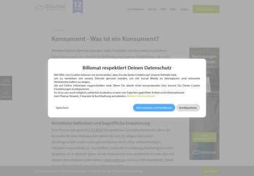 
                            8. Konsument - Definition, Wissenswertes und mehr | Billomat Buchhaltung