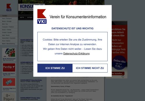 
                            7. KONSUMENT-SHOP Abo Online-Tageskarte - Konsument.at