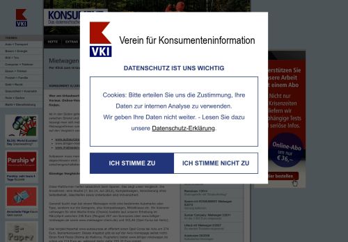 
                            13. KONSUMENT.AT - Mietwagen online buchen - Mietwagen: online ...
