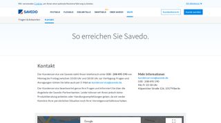 
                            7. Kontakt - Ansprechpartner & Kontaktdaten | Savedo.de