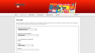 
                            2. Kontakt - Axel Springer Kundenservice-Portal - COMPUTER BILD