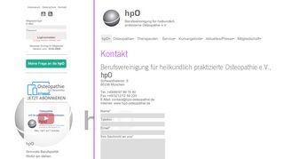 
                            9. Kontakt - Berufsvereinigung für heilkundlich ... - hpo-osteopathie.de