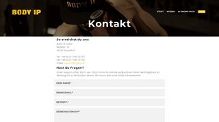 
                            5. Kontakt - BODY IP - Dein Personal Trainer für Krafttraining und ...