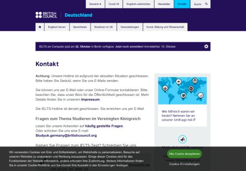 
                            5. Kontakt | British Council