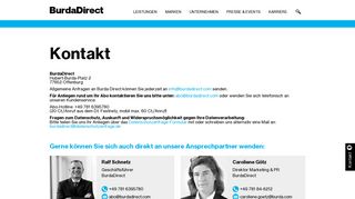 
                            2. Kontakt - BurdaDirect