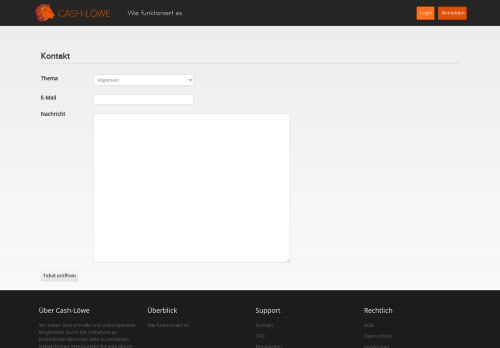 
                            9. Kontakt - Cash-Löwe.de | Schnelles Geld verdienen mit ...
