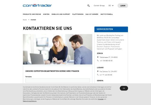 
                            9. Kontakt | Cornèrtrader: Schweizer Multi-Asset ... - CornerTrader
