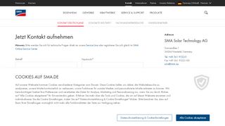 
                            3. Kontakt Deutschland | SMA Solar