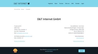 
                            10. Kontakt – D&T Internet GmbH