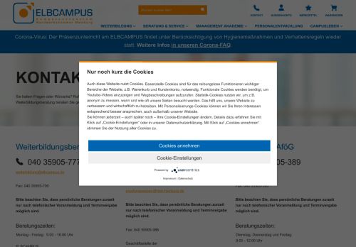 
                            5. Kontakt - Elbcampus